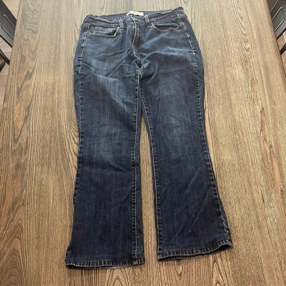 Levi's 515 Bootcut Jeans High Rise Denim Cotton Blend Medium Wash Blue Size 10